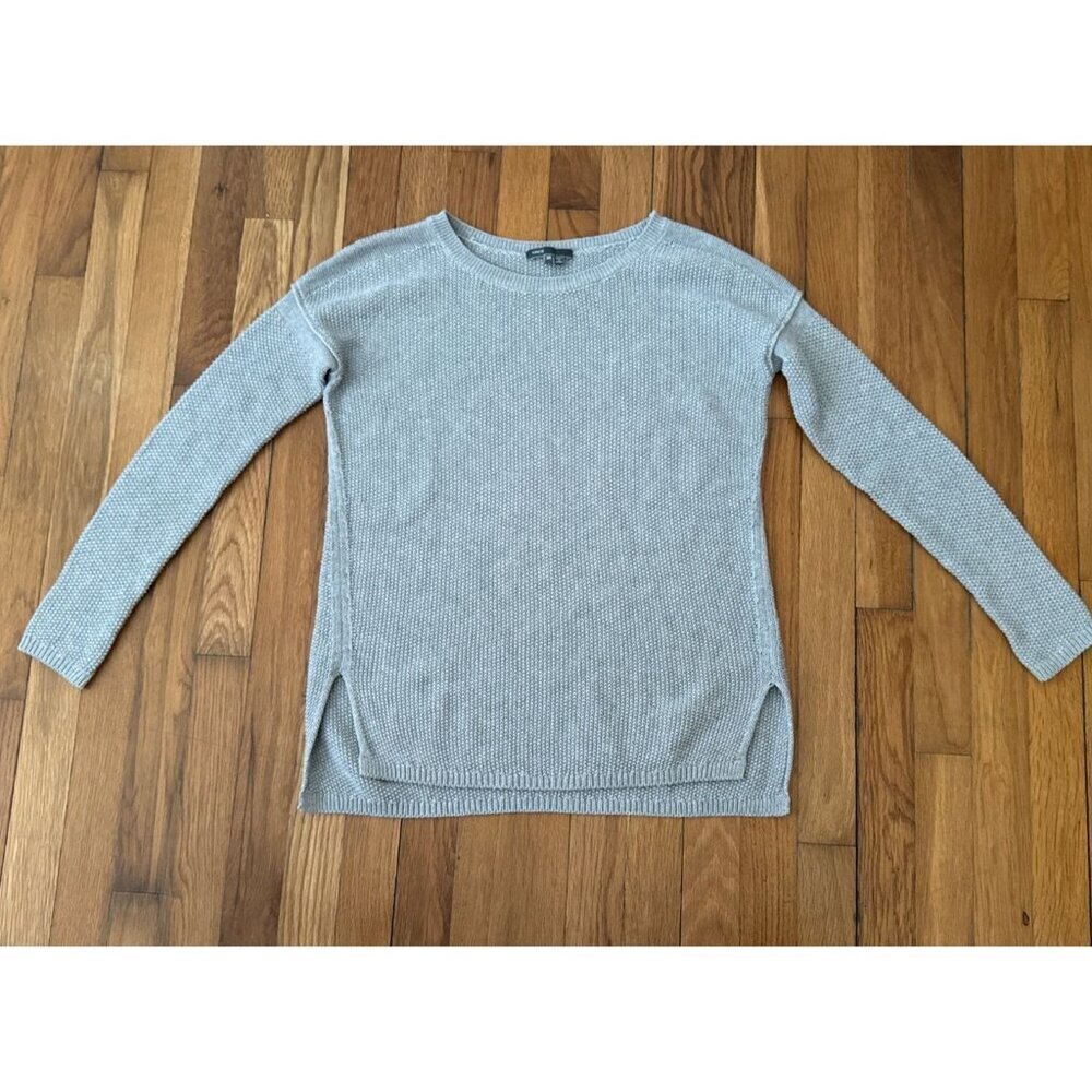Vince Women's Cashmere/Cotton Sweater Gray Oversized Crew Neck Drop Sleeve SZ XS - Picture 1 of 6